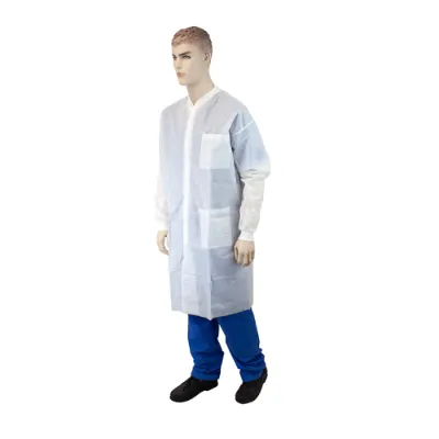Picture of Disposable Lab Coats with Pockets